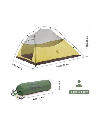 Cloud-Up 1 Person Tent, Lightweight Backpacking Tents for One Man, Waterproof Ultralight One Person Tent for Camping Hiking Backpacking