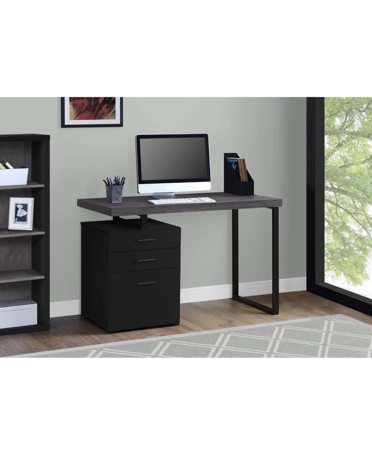 Sleek Computer Desk with Storage – Includes 3 Drawers for Organization