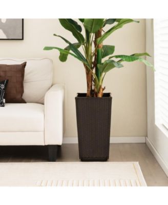 Large Garden Potting Bench Table with Display Rack and Hidden Sink-Natural