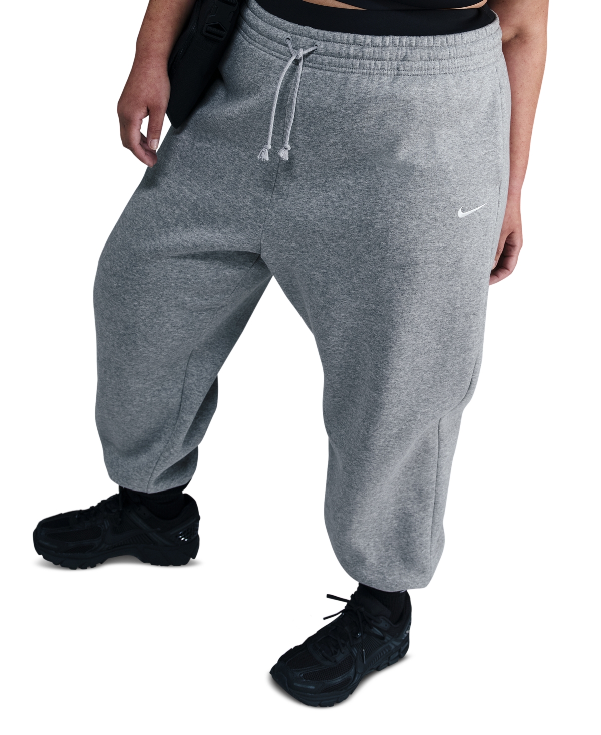 Nike Sportswear Plus Size Phoenix Fleece High-waist Oversized Sweatpants In Gray