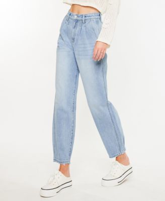 Women's Ultra High Rise Wide Tapered Fit Pull On Jeans