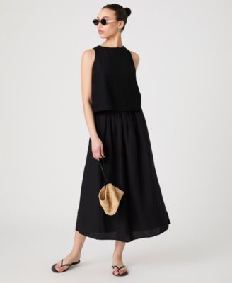 Women's Birdie Linen-Blend Midi Skirt