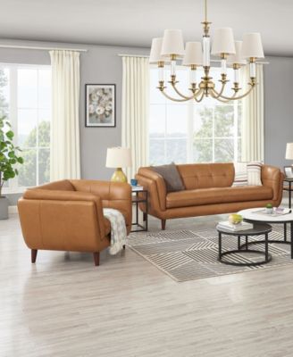 Solana 43" Top Grain Leather Armchair