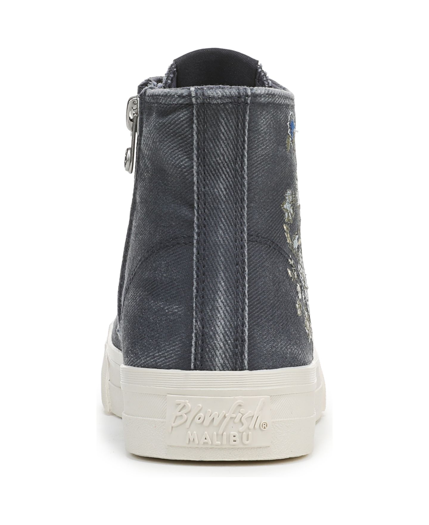 Женские кроссовки Blowfish Malibu Catch Sun High Top Zip Platform, цвет: Тёмно-синий холщовый — фото 4
