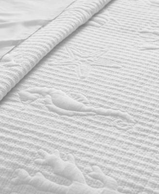 Cross Stitch Sea Textured 3-Pc. Quilt Set, Full/Queen