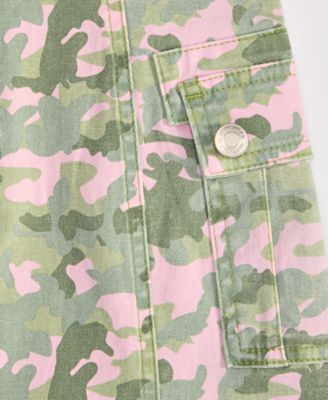 Big Girls Printed Cotton Cargo Skort