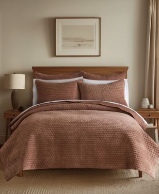 Velvet Stitch Reversible 3-Pc. Quilt Set, King/California King