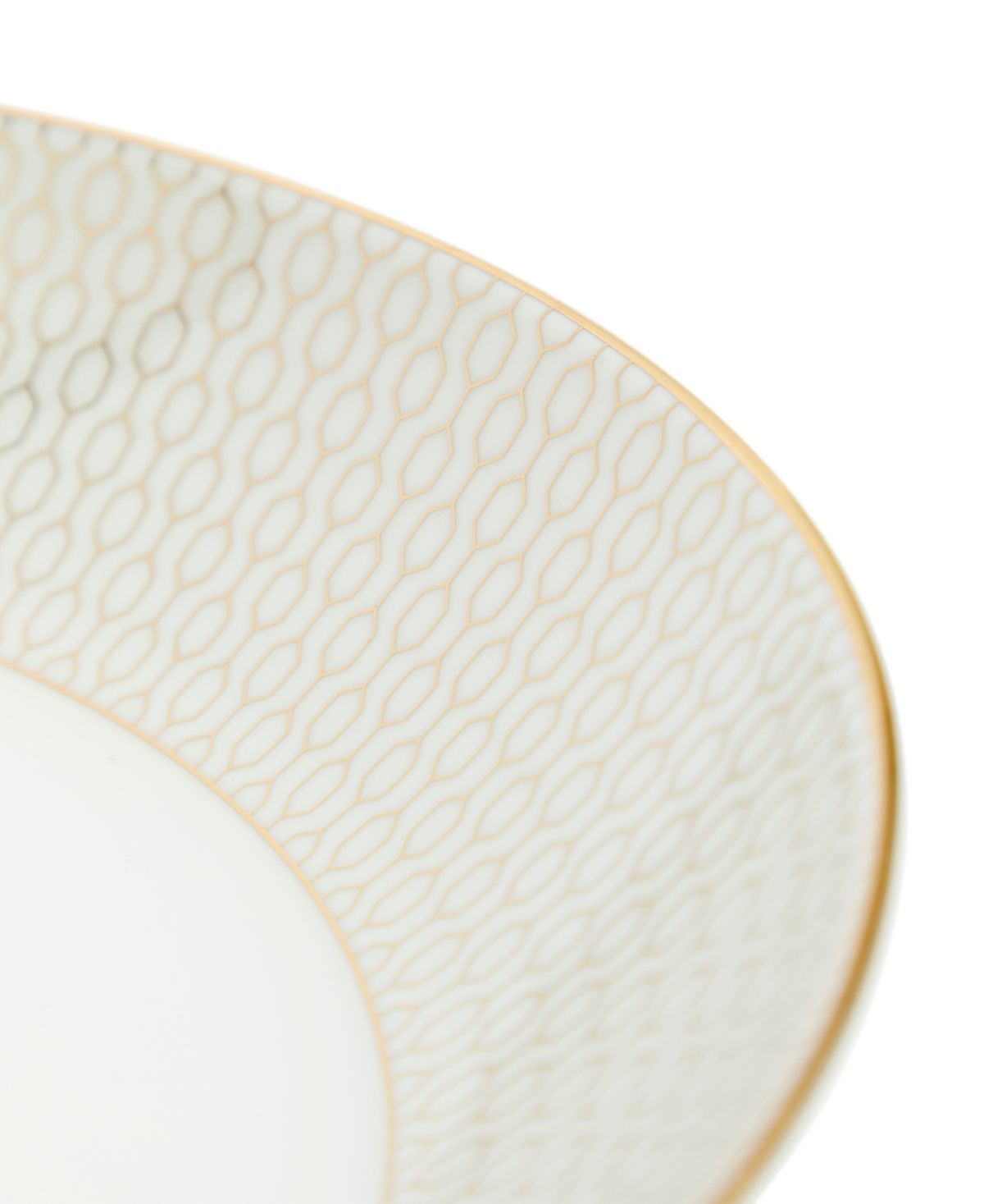Wedgwood Gio Gold Geometric-pattern Bone-china Pasta Bowl 24cm