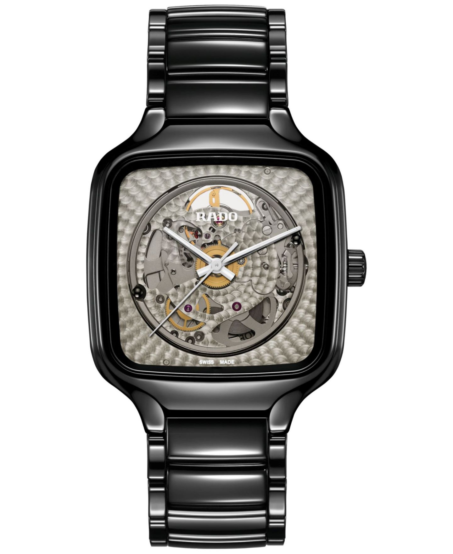 Часы Rado Unisex Swiss Automatic True Square x Kunihiko Morinaga Special Edition Black Ceramic Bracelet Watch 38mm — фото 1