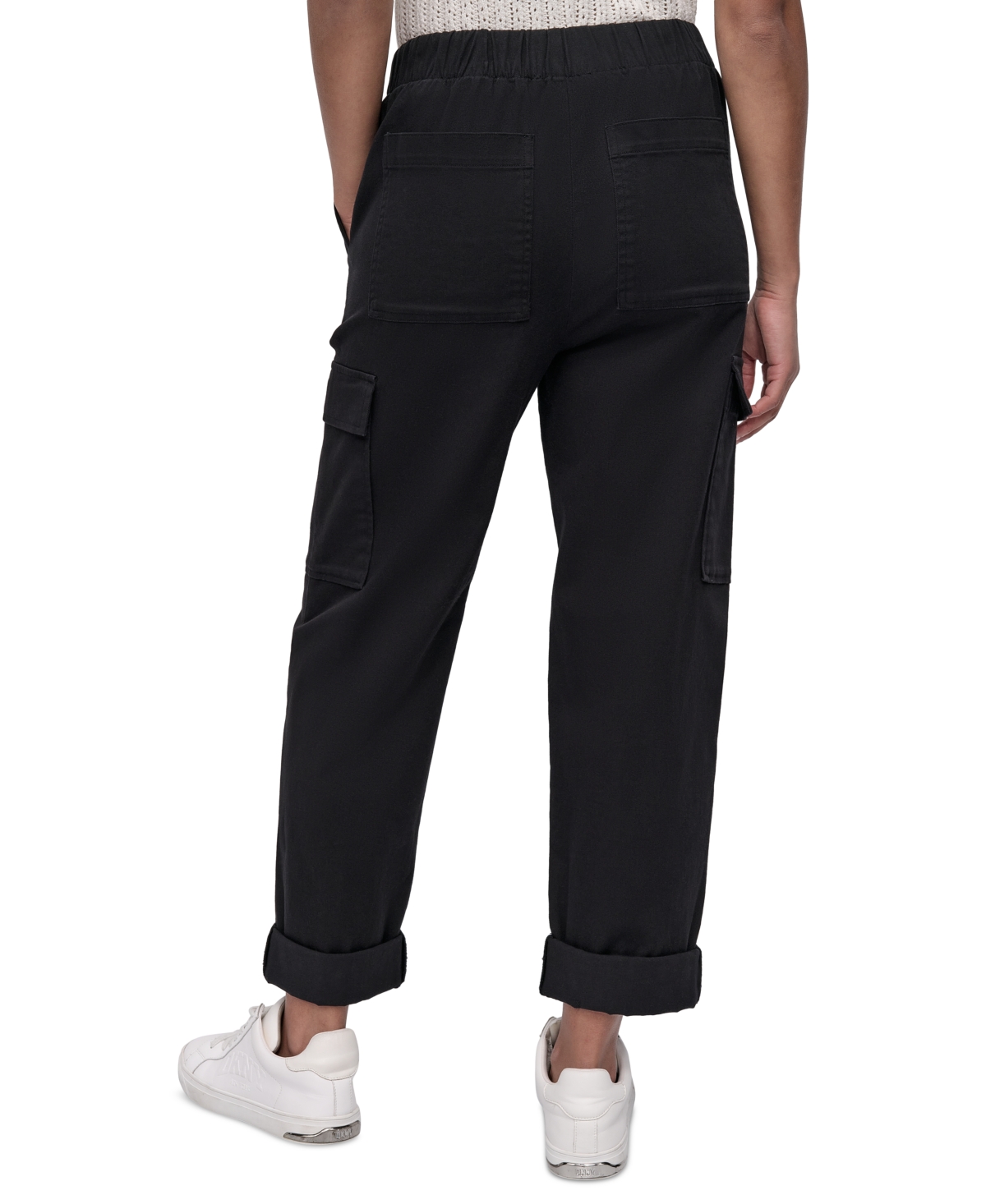 Shop Dkny Jeans Women's High-rise Pull-on Cargo Pants