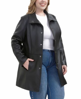 Plus Size Rosie Leather Coat