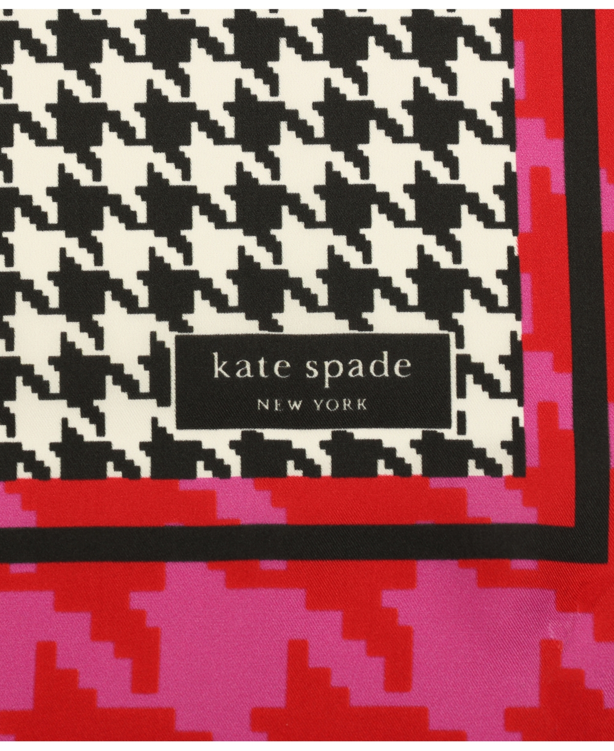 Shop Kate Spade Women's Houndstooth Silk Bandana Scarf