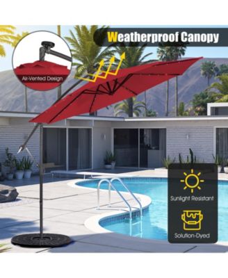 10 Feet Patio Cantilever Umbrella with Tilting System