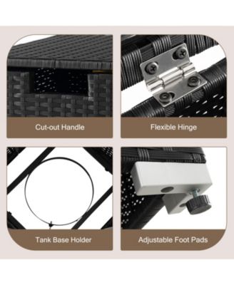 2-in-1 Patio Rattan Gas Propane Tank Cover for 20 lbs Propane Tanks