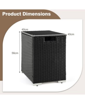 2-in-1 Patio Rattan Gas Propane Tank Cover for 20 lbs Propane Tanks