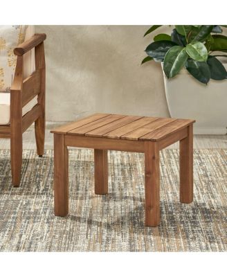 Outdoor Patio Acacia Wood Square Outdoor Side Table