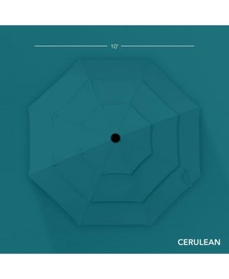 10ft 3-Tier Patio Umbrella, Market Sun Shade w/ Tilt Adjustment, Easy Crank