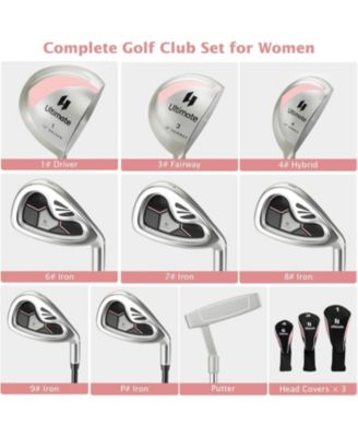 Women's 9 Pieces Complete Golf Club Set
