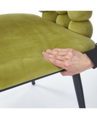 Green Modern Chairs (Set of 2), Gold Legs