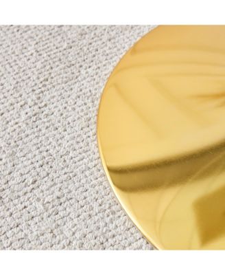 35" Glass Top Round Dining Table - Gold Legs