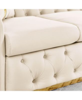 90 Inches Velvet Tufted Chesterfield Sofa