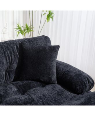 Streamdale L-Shaped Sectional Sofa Sleeper Couch - Black