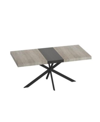 Streamdale Grey Dining Set Retro Table & 4 Metal Chairs