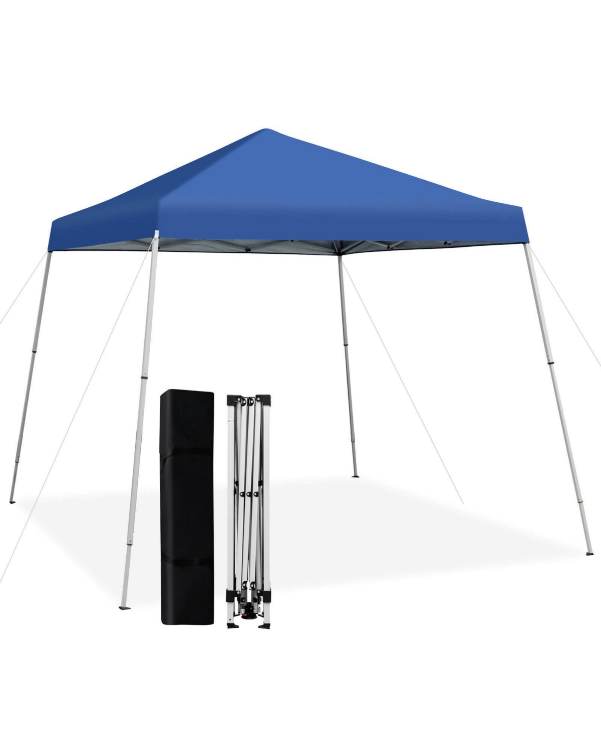 10 x 10 Feet Outdoor Instant Pop-up Canopy with Carrying Bag-Blue - Blue