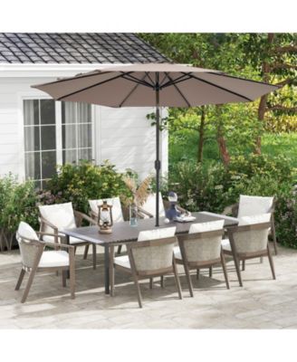 10 Feet Outdoor Patio Umbrella with Tilt Adjustment and Crank