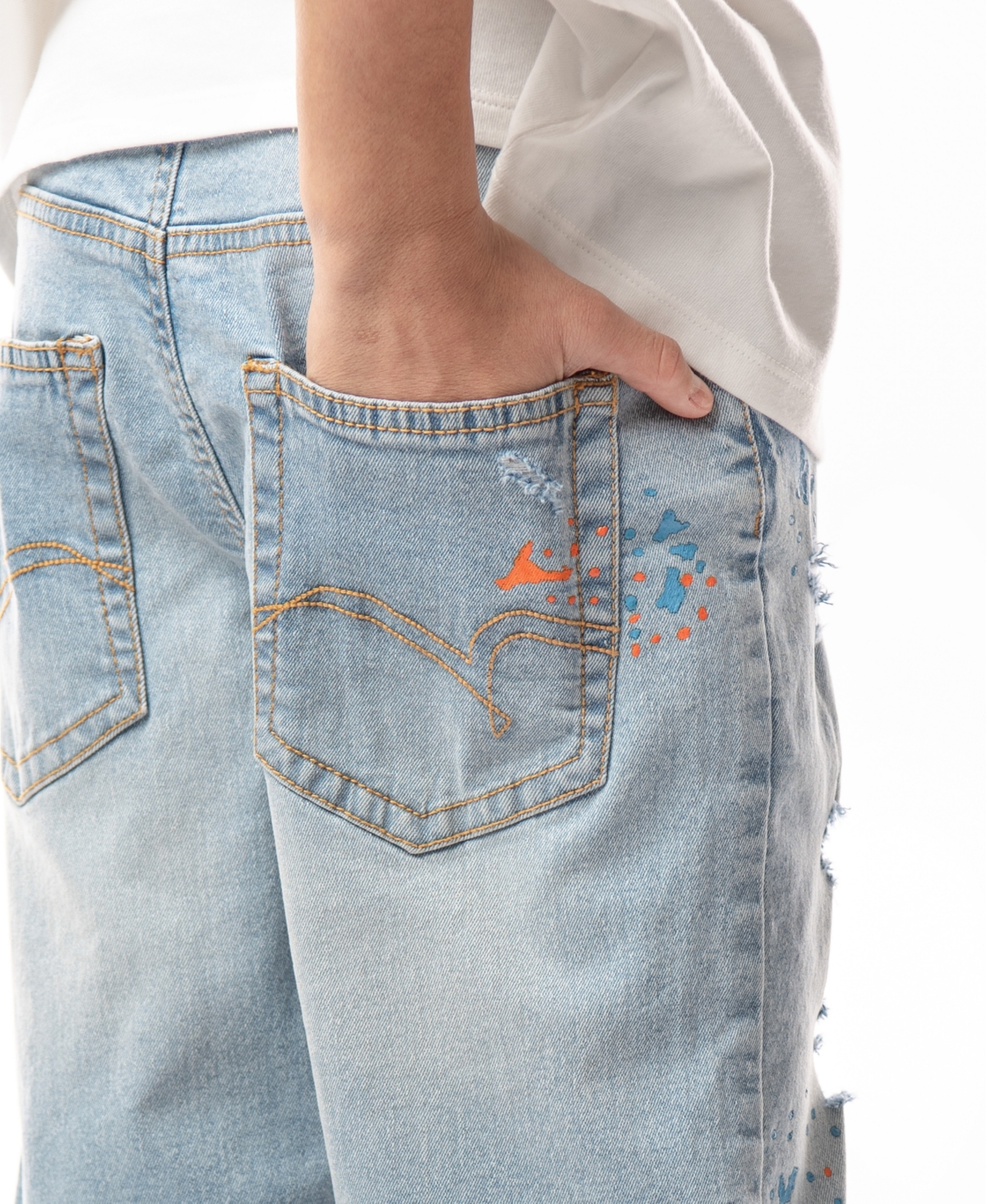 Shop Ring Of Fire Big Boys Revolve Stretch Denim Shorts