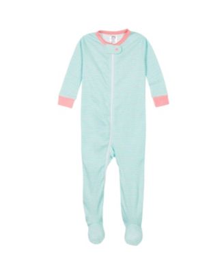 Baby Girls 2-Pack Snug Fit Footed Cotton Pajamas, Love, 0-3 Months