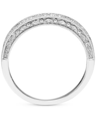 Diamond Milgrain Bead Band (1/4 ct. t.w.) in 14k White Gold