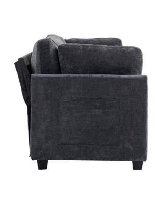 Streamdale 111.42x32.28" 3-Seater Chenille Sofa - Comfy, Cloud-Soft, with Side Pocket