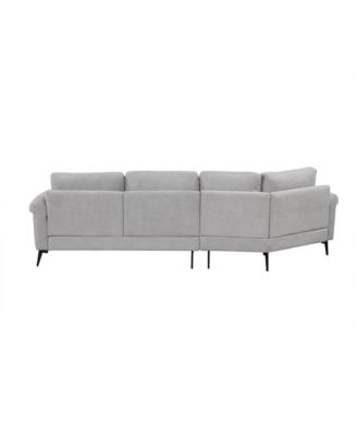 Curved Sofa with Pillows