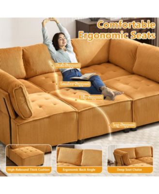 Streamdale U-Shaped Modular Sectional Sofa with Reversible Chaise