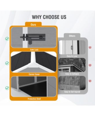 Campcraft 6x5 Resin Shed - Waterproof, UV Proof, Large Storage