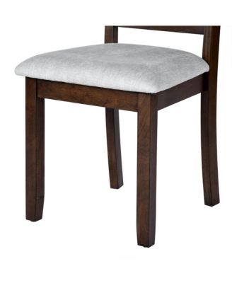  Natural 3-Piece Dining Set with Drop Leaf Table & Upholstered Chairs