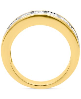Lab Grown Diamond Channel Set Band (2 ct. t.w.) in Sterling Silver or 14K Gold-Plated Sterling Silver