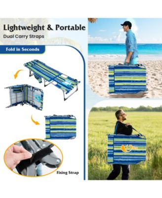 5-position Outdoor Folding Chaise Lounge Chair