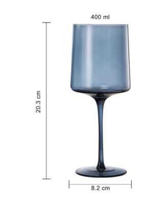 Khen Pastel Muted Square Wine Glasses, Set of 4