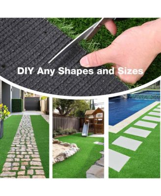 50x1 Ft Artificial Grass Turf 1.38" Fake Grass Rug Synthetic Lawn Indoor Outdoor Garden Home Decor