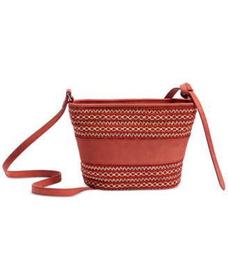 Khiara Leather Espadrille Fan Crossbody Bag