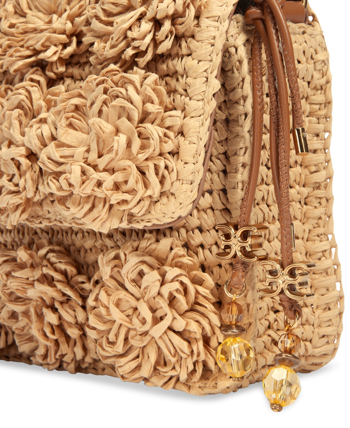 Sam Edelman Phoebe Small Raffia Shoulder Flap Shoulder Bag