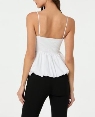 Women's Twist-Front Bubble-Hem Top