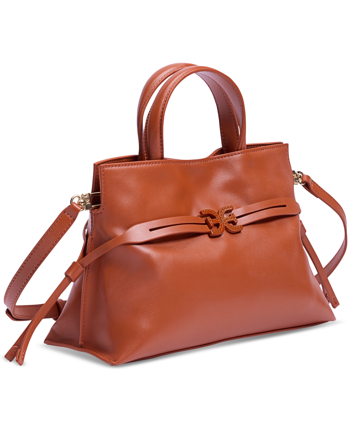 Sam Edelman Poppy Small Leather Drawstring Crossbody In Brown
