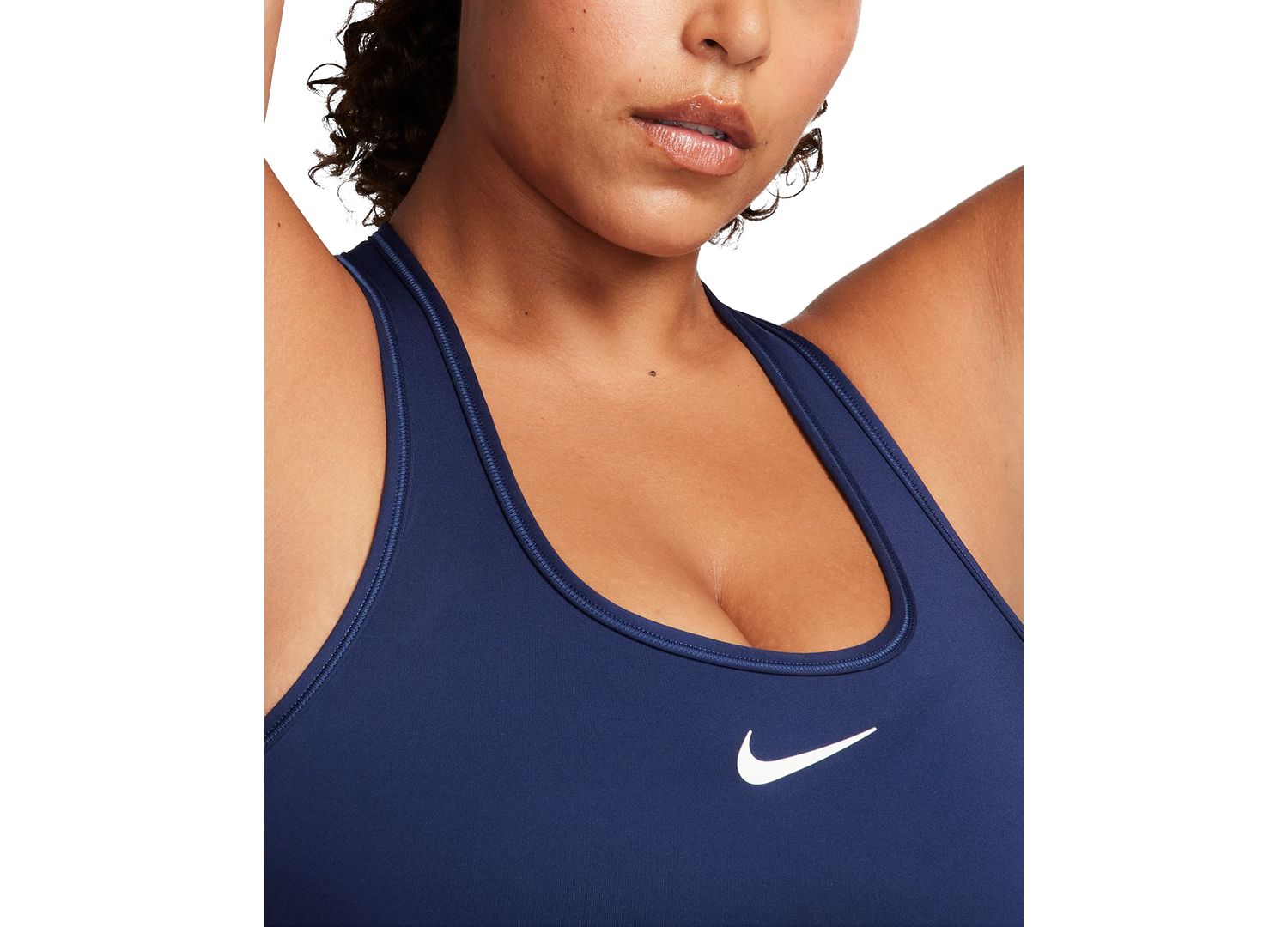 Plus Size Active Medium-Support Padded Logo Sports Bra