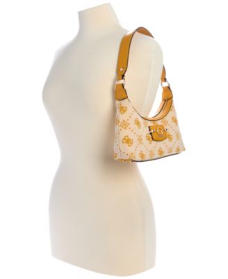 Neda 4G Peony Logo Small Top Zip Shoulder Bag