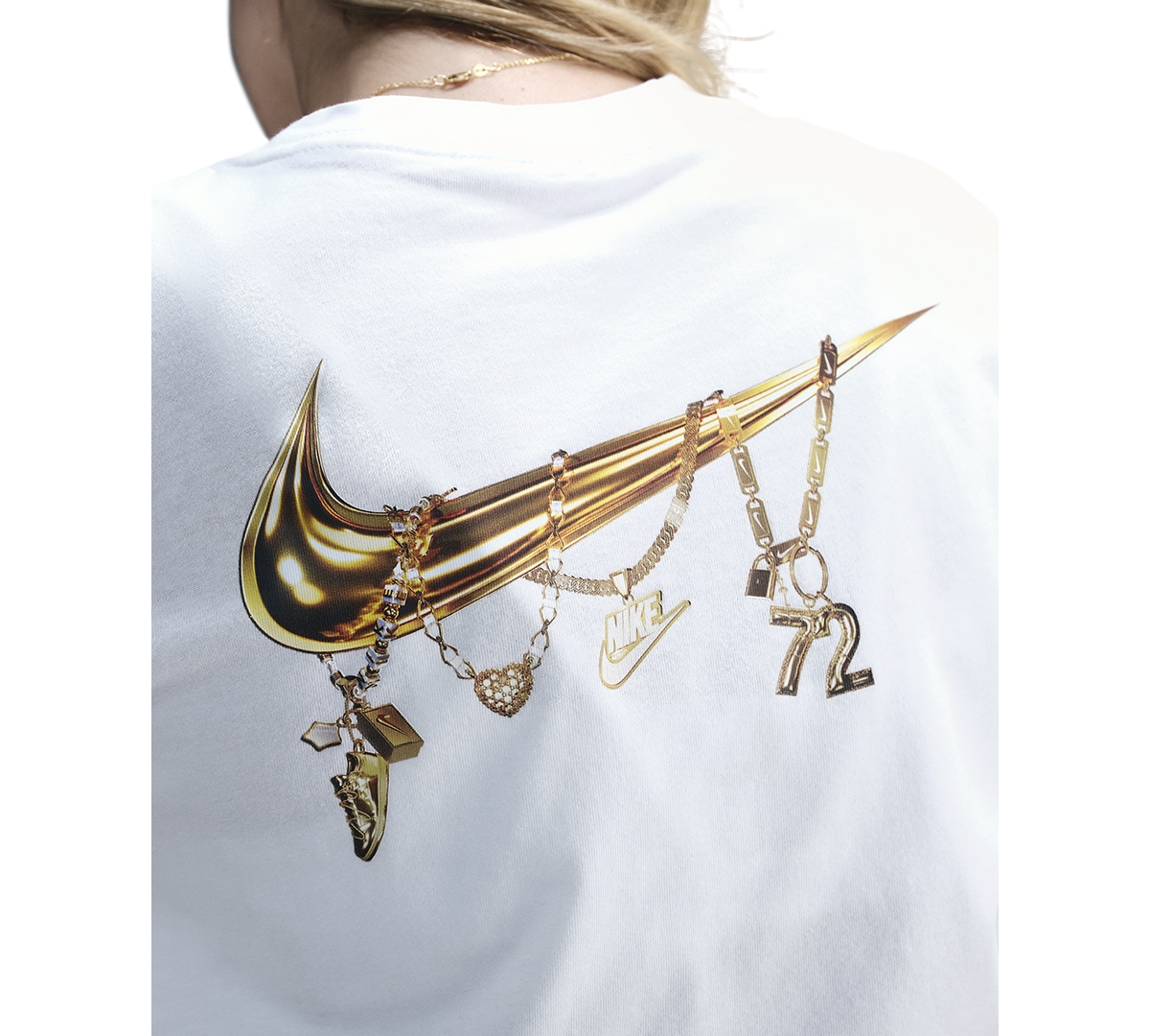 Nike Sportswear Women's Cotton Logo Loose T-shirt In White