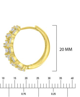 Oval Puffy Hoop Earrings in 14K Gold over Sterling Silver