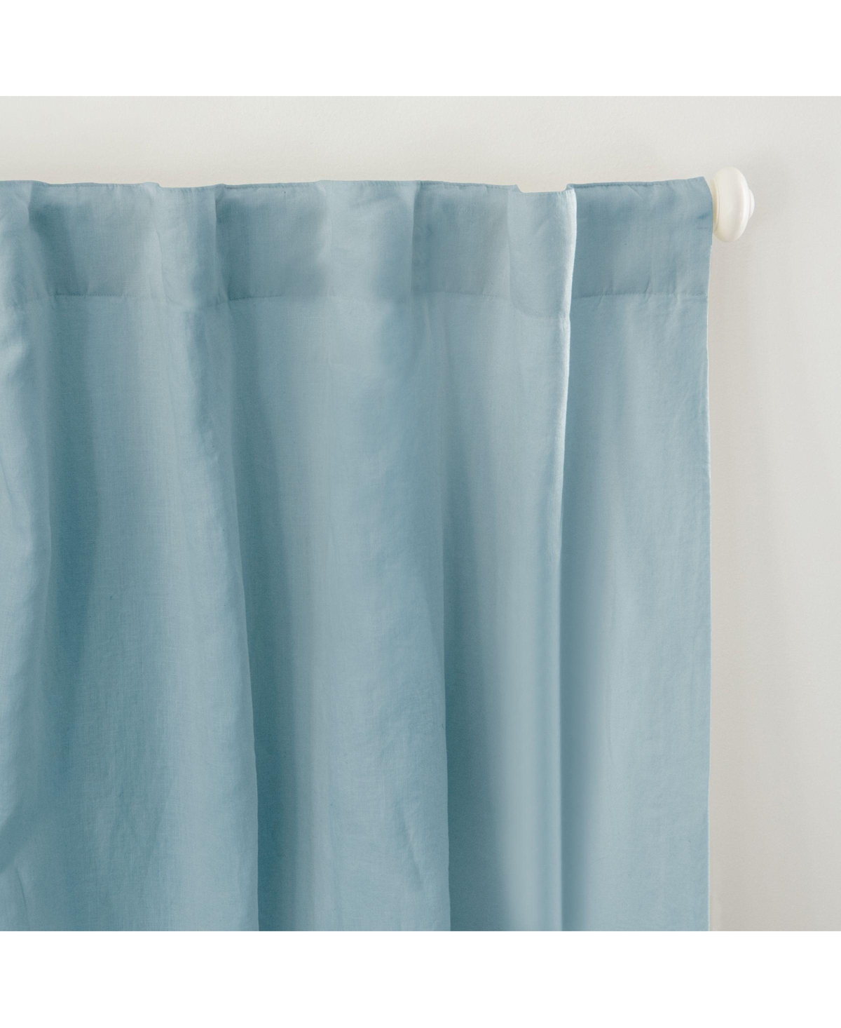 100% French Linen Window Curtain Set - Pebble heather